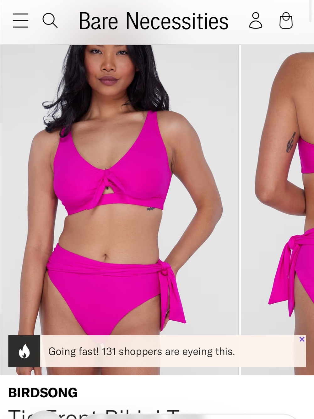 Birdsong bikini 34H/medium like new!!